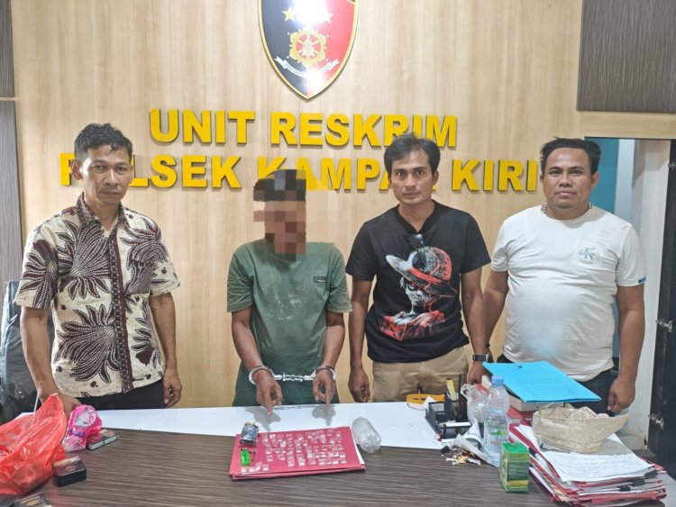 Berhasil Ungkap Kasus Narkotika, Polsek Kampar Kiri Amankan 10,91 Gram Sabu-sabu