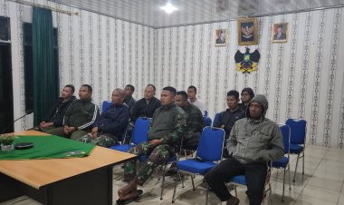 Semangat Kebersamaan Warnai Nobar Piala Dunia Bersama Kodim 0422/Lampung Barat