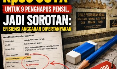 Fantastis! 9 Penghapus Pensil Dianggarkan Rp 30 Juta, DPMPTSP Lampung Barat Disorot