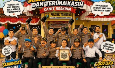 Penuh Haru, Personel Polsek Tambang Lepas Kanit Reskrim dengan Doa Kesuksesan