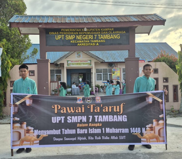 Semarak 1 Muharram 1448 H, UPT SMP Negeri 7 Tambang Gelar Pawai Ta'aruf dan Lomba Yel-Yel Antar Kelas