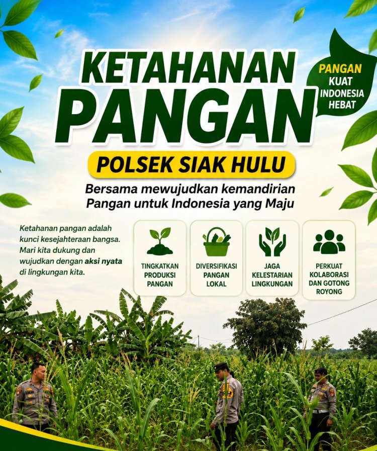 Kapolsek Siak Hulu Cek Perkembangan Tanaman Jagung Warga, Dukung Ketahanan Pangan Nasional