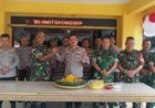 Perkuat Sinergitas, Danramil 06/Siak Hulu Beri Kejutan HUT Bhayangkara ke-80 di Mapolsek