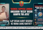 Abaikan Klarifikasi & Batas Waktu, AJP Siapkan Laporan Resmi ke Inspektorat untuk Audit Investigatif Bappeda Lampung Barat