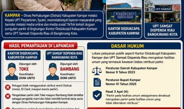 Dishub Kampar Tegaskan Pungutan Parkir di Disdukcapil dan UPT Samsat Tidak Resmi, Minta Segera Dihentikan