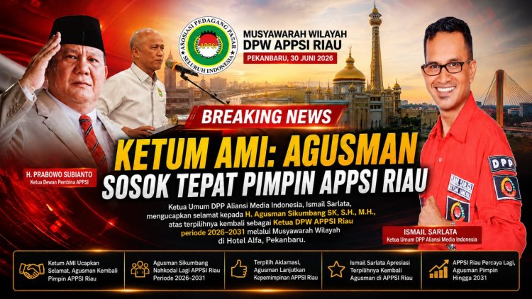 Agusman Sikumbang Nahkodai Lagi APPSI Riau Periode 2026-2031