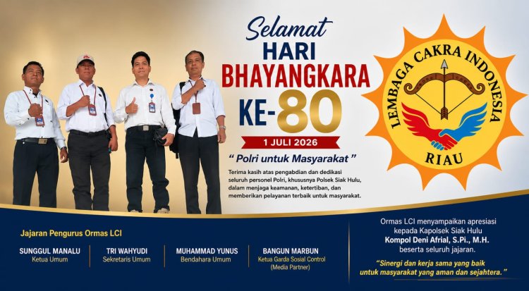 Ormas LCI Apresiasi Polsek Siak Hulu di Hari Bhayangkara ke-80, Tegaskan Komitmen Sinergi untuk Masyarakat
