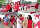 Sambut HUT RI ke-81, Kecamatan Kampar Kiri Hilir Gelar Jalan Santai di Sungai Pagar