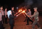 Kapolres Kampar Pimpin Upacara Taptu, Obor Kemerdekaan Menyala di Bangkinang