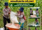 Dukung Ketahanan Pangan, Polsek Kerinci Kanan Persiapkan Lahan Jagung Pipil dengan Dolomit