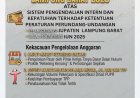 AJP Bongkar Borok  LKPD Lampung Barat 2025: BPK Temukan  Aliran Dana Pendapatan Melalui "Rekening Titipan" Tanpa Dasar Hukum