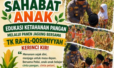 Polisi Sahabat Anak, Polsek Kerinci Kanan Perkenalkan Pentingnya Ketahanan Pangan kepada Anak Usia Dini