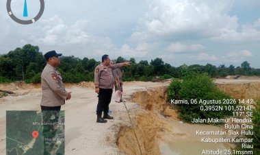 Galian C Diduga Ilegal di Desa Baru Kampar Disidak Polisi, Pemilik Langsung Hentikan Aktivitas