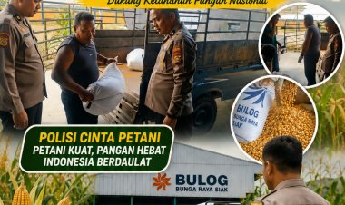 Bhabinkamtibmas Kampung Kerinci Kiri Polsek Kerinci Kanan Kawal Pengiriman Jagung Pipil ke Bulog Siak, Dukung Ketahanan Pangan Nasional