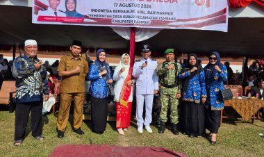 Tampil Gemilang di HUT RI ke-81, Siswa SMPN 7 Tambang Sukses Emban Tugas Paskibraka dan Drumband