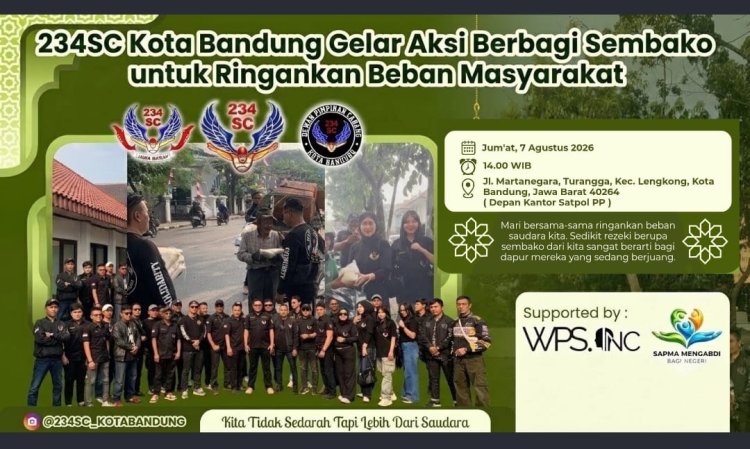 234 SC Kota Bandung Gelar Aksi Berbagi Sembako, Ringankan Beban Masyarakat