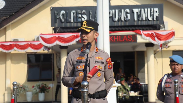 Polres Lampung Timur Siagakan Personel Gabungan, Antisipasi Ancaman Karhutla di Musim Kemarau