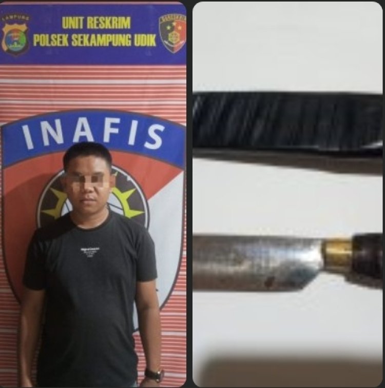 Bawa Senjata Tajam, Seorang Pria Diamankan Polsek Sekampung Udik Saat Patroli