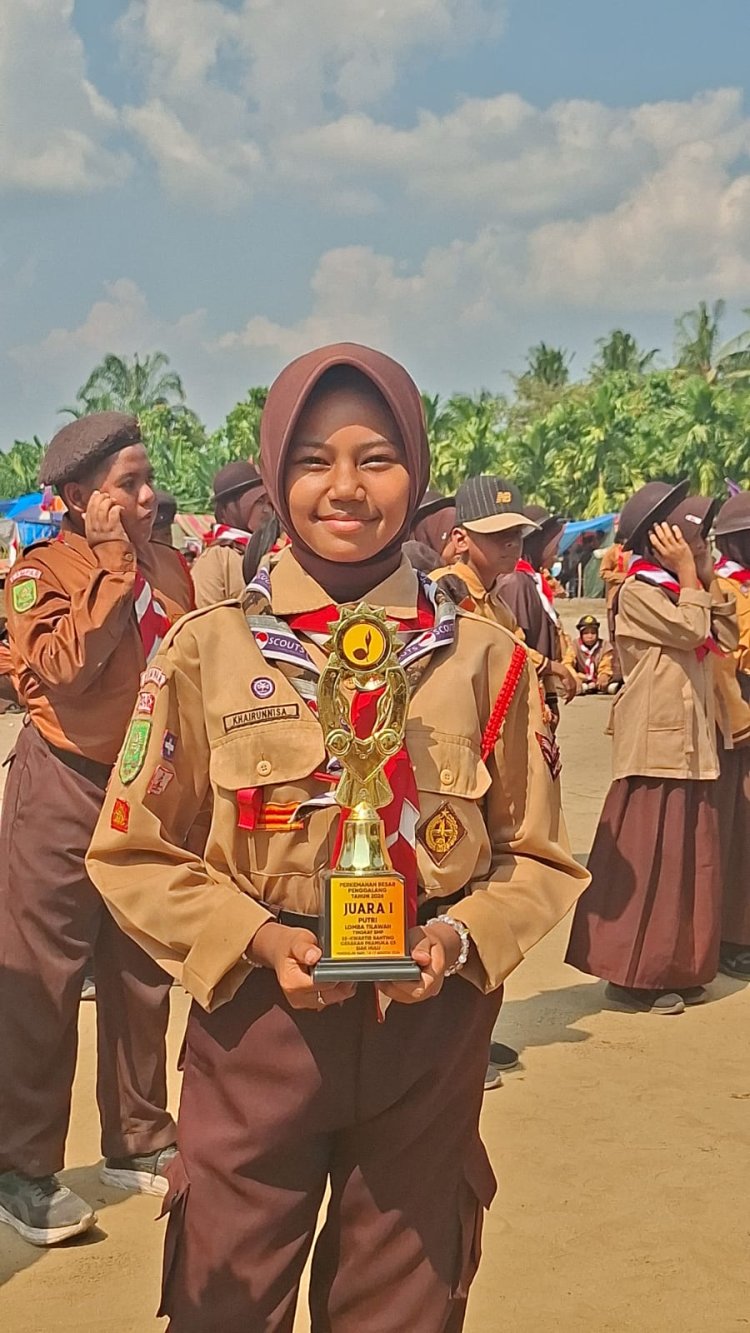 UPT SMP Negeri 4 Siak Hulu Borong Empat Prestasi pada Perkemahan Besar Kwaran Siak Hulu
