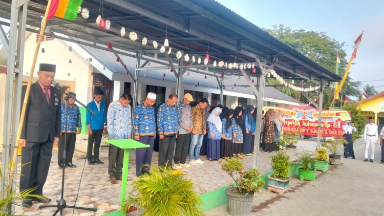 Khidmat dan Sukses, UPT SMPN 1 Siak Hulu Gelar Upacara Peringatan HUT RI ke-81