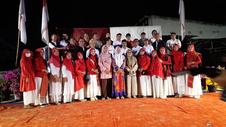 Polsek Siak Hulu Hadiri Malam Puncak HUT RI ke-81 di Desa Tanah Merah