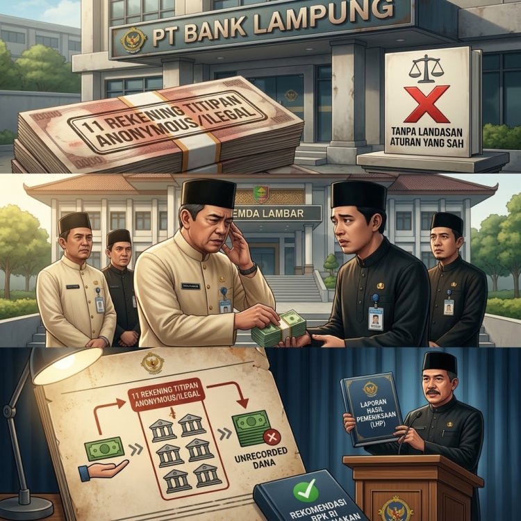 Skandal 5 Tahun 11 Rekening Titipan PT Bank Lampung: Pengendapan Pajak Daerah Tanpa SK Bupati Terbongkar, AJP Siapkan Laporan Resmi ke APH dan OJK