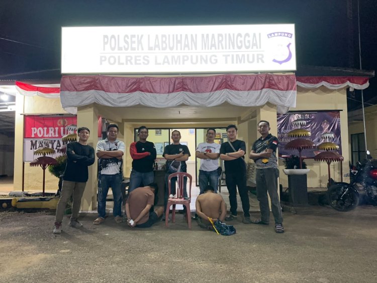 ‎Diduga Miliki Narkoba, Dua Pria Diamankan URC Polsek Labuhan Maringgai  ‎