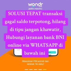 Ingin melaporkan saya tarik tunai di ATM BNI Uang tidak keluar namun demikian saldo terpotong