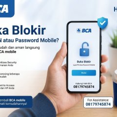Cara Reset PIN BCA ID Jika Terblokir Karena Salah PIN 3X hubungi Via WhatsApp 08179745874 atau 08176077884
